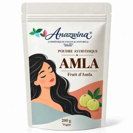 Sachet Anazwina Amla 200 g, poudre ayurvédique pour les cheveux.