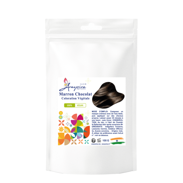 MARRON CHOCOLAT COLORATION NATURELLE VEGAN FRANCE