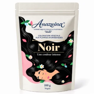 Sachet Anazwina Noir 100 g, coloration végétale pour les cheveux.